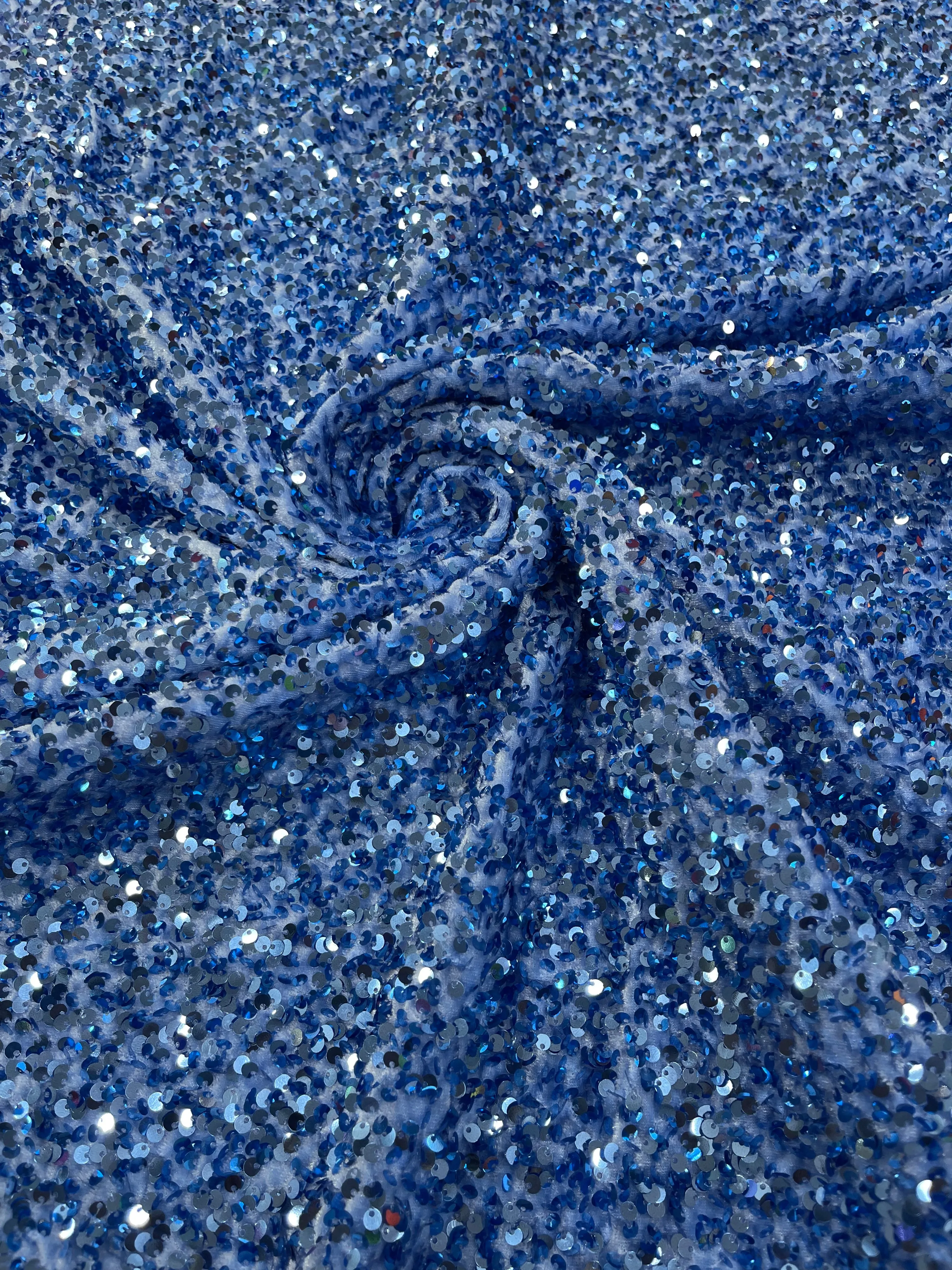SEQUIN STRETCH VELVET (By The Yard)