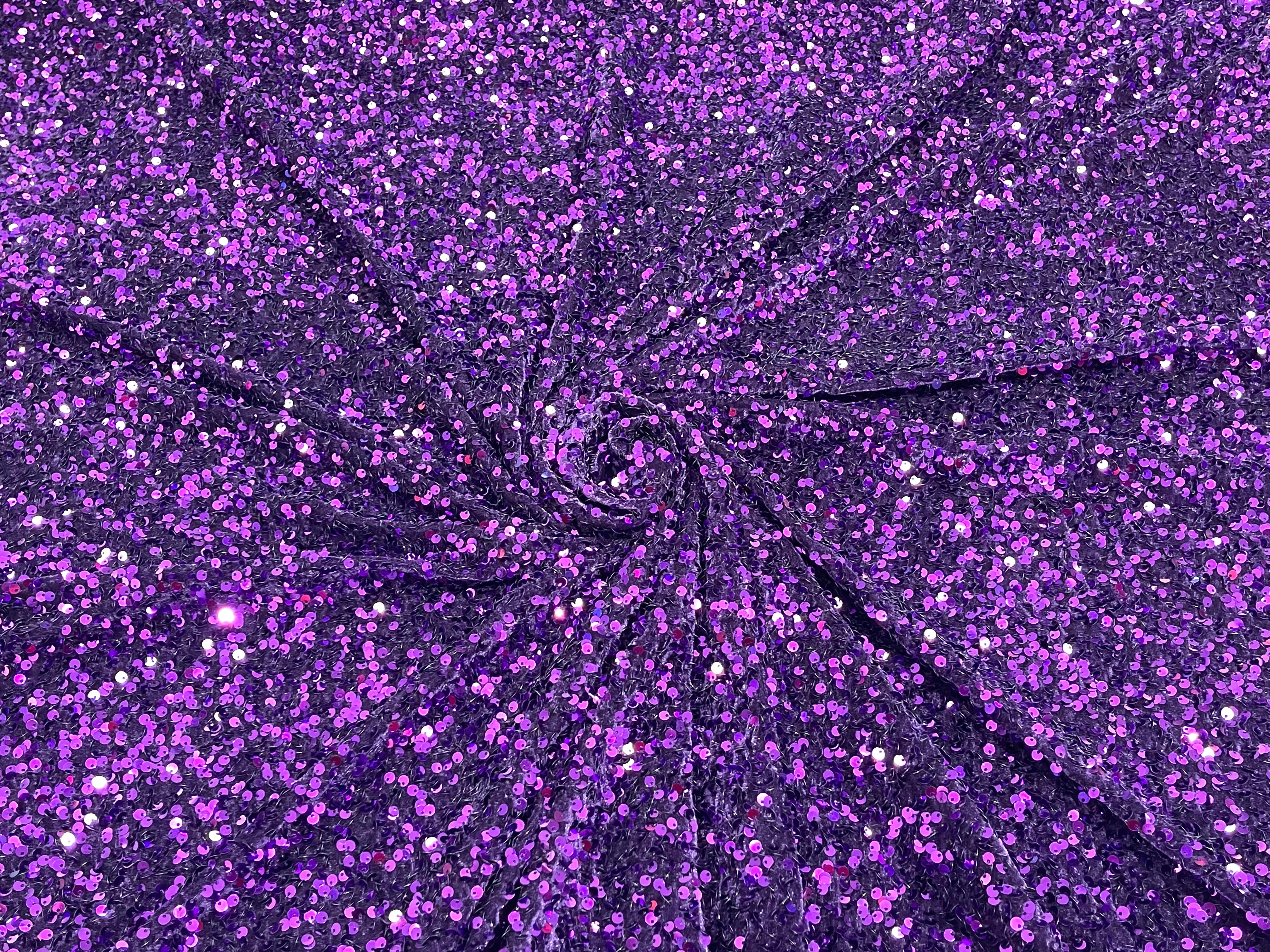 SEQUIN STRETCH VELVET (By The Yard)