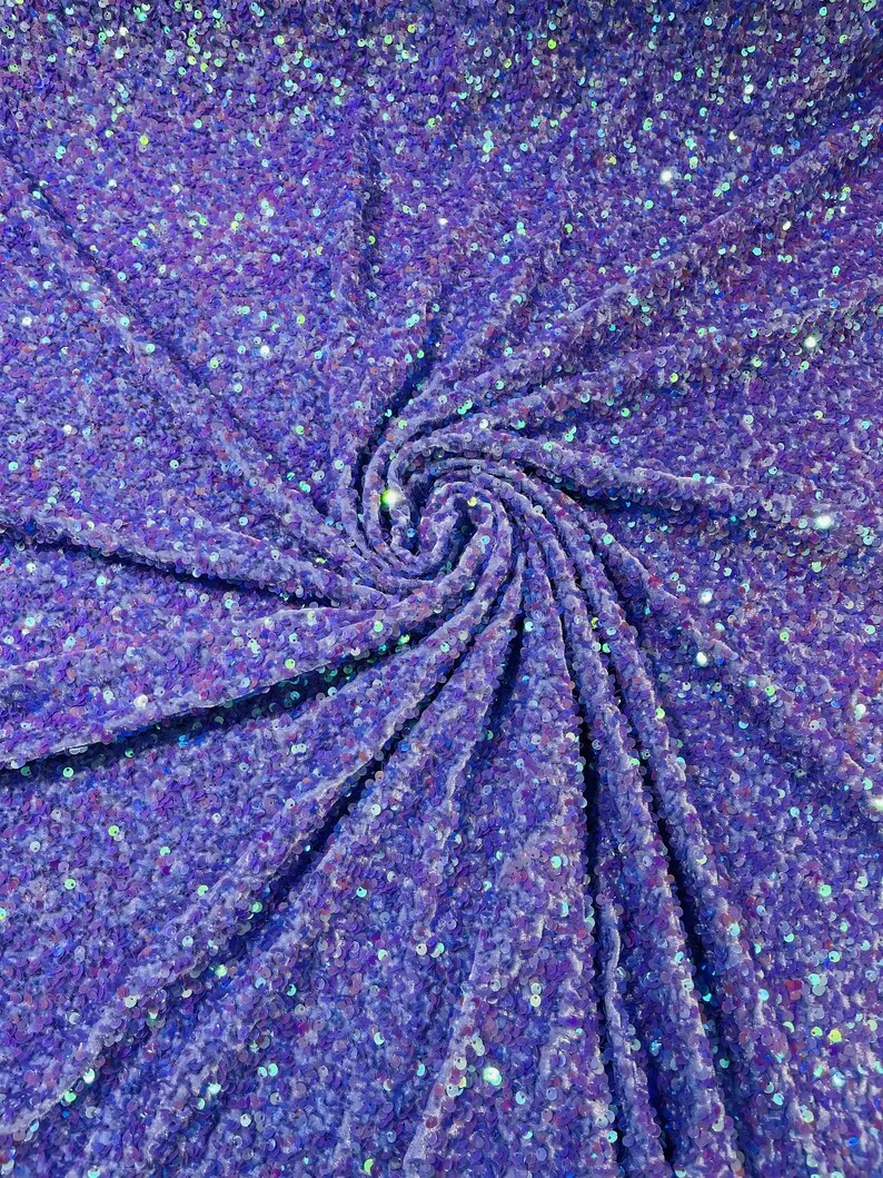 SEQUIN STRETCH VELVET (By The Yard)