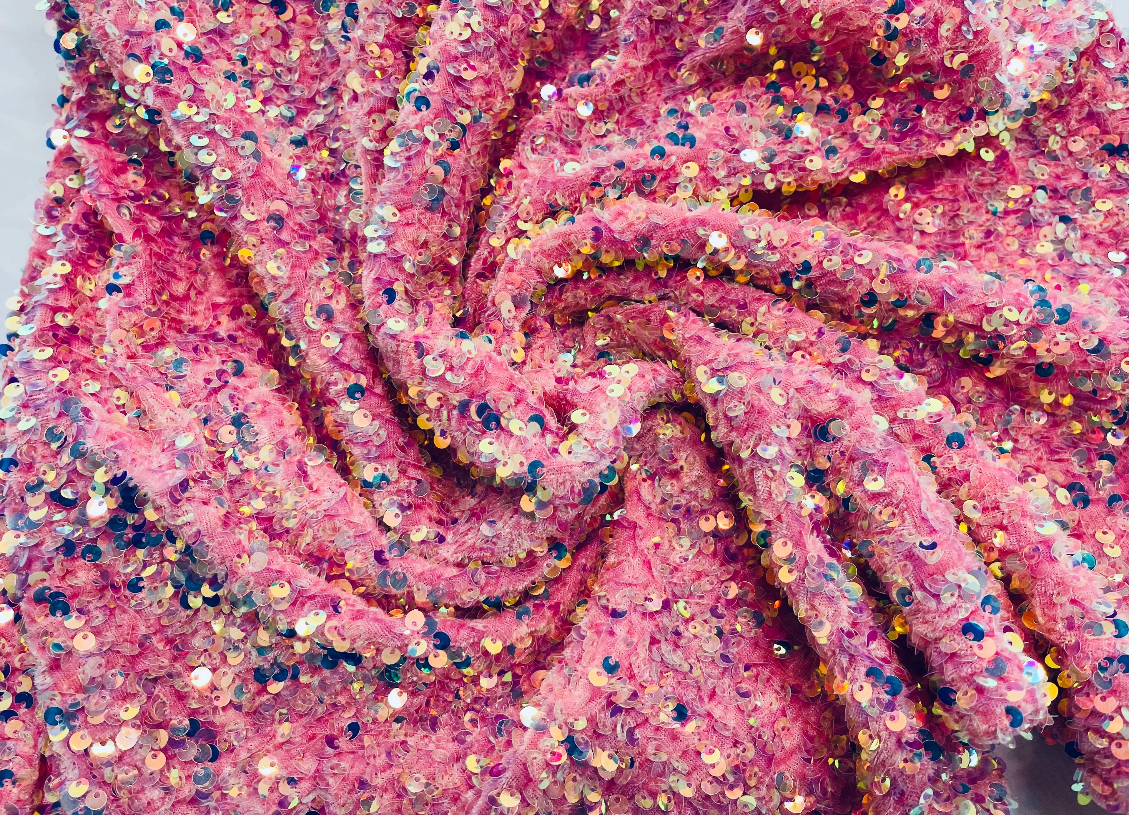SEQUIN STRETCH VELVET (By The Yard)