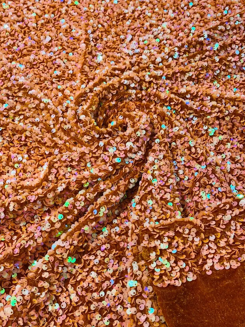 SEQUIN STRETCH VELVET (By The Yard)