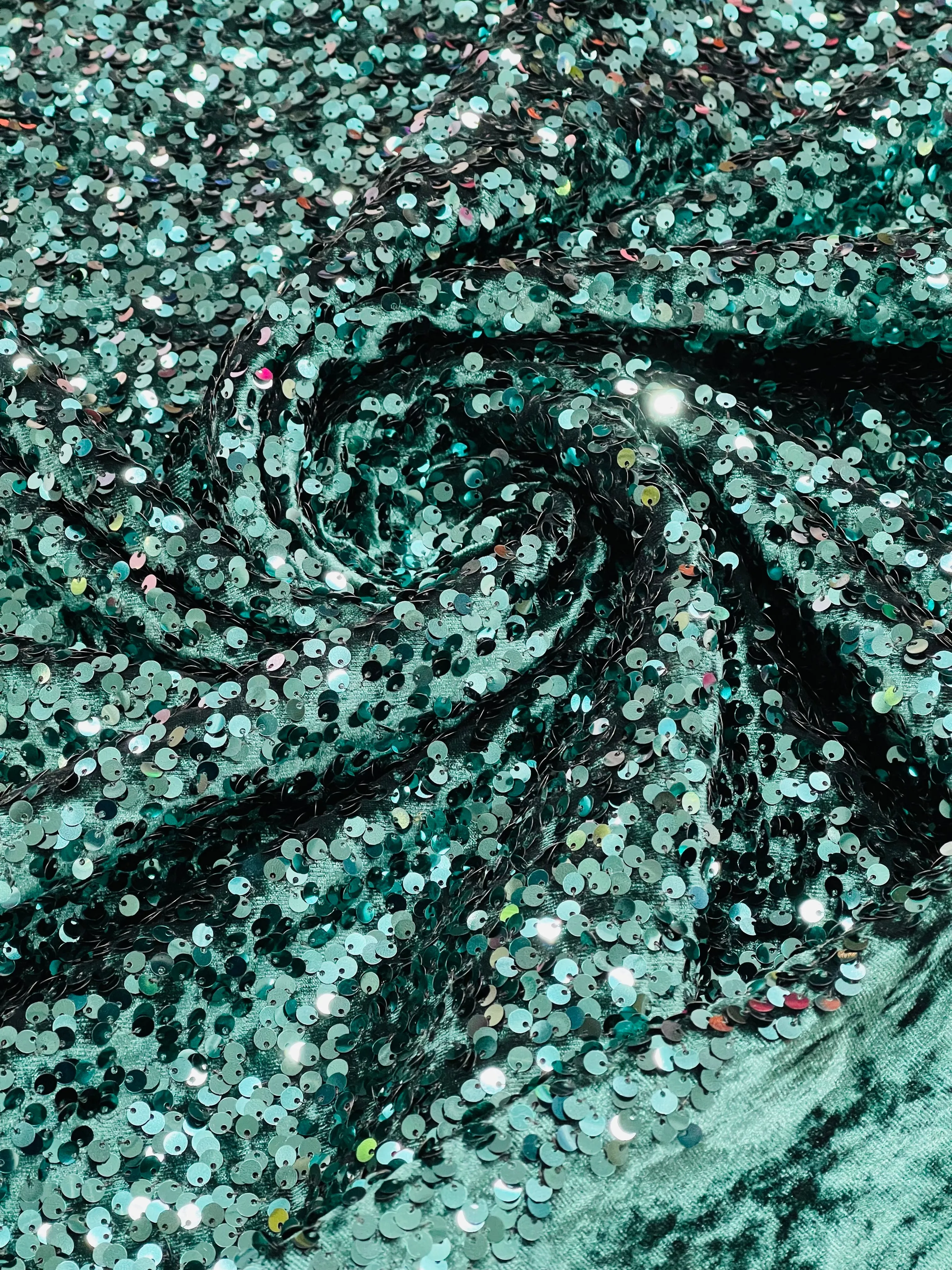 SEQUIN STRETCH VELVET (By The Yard)