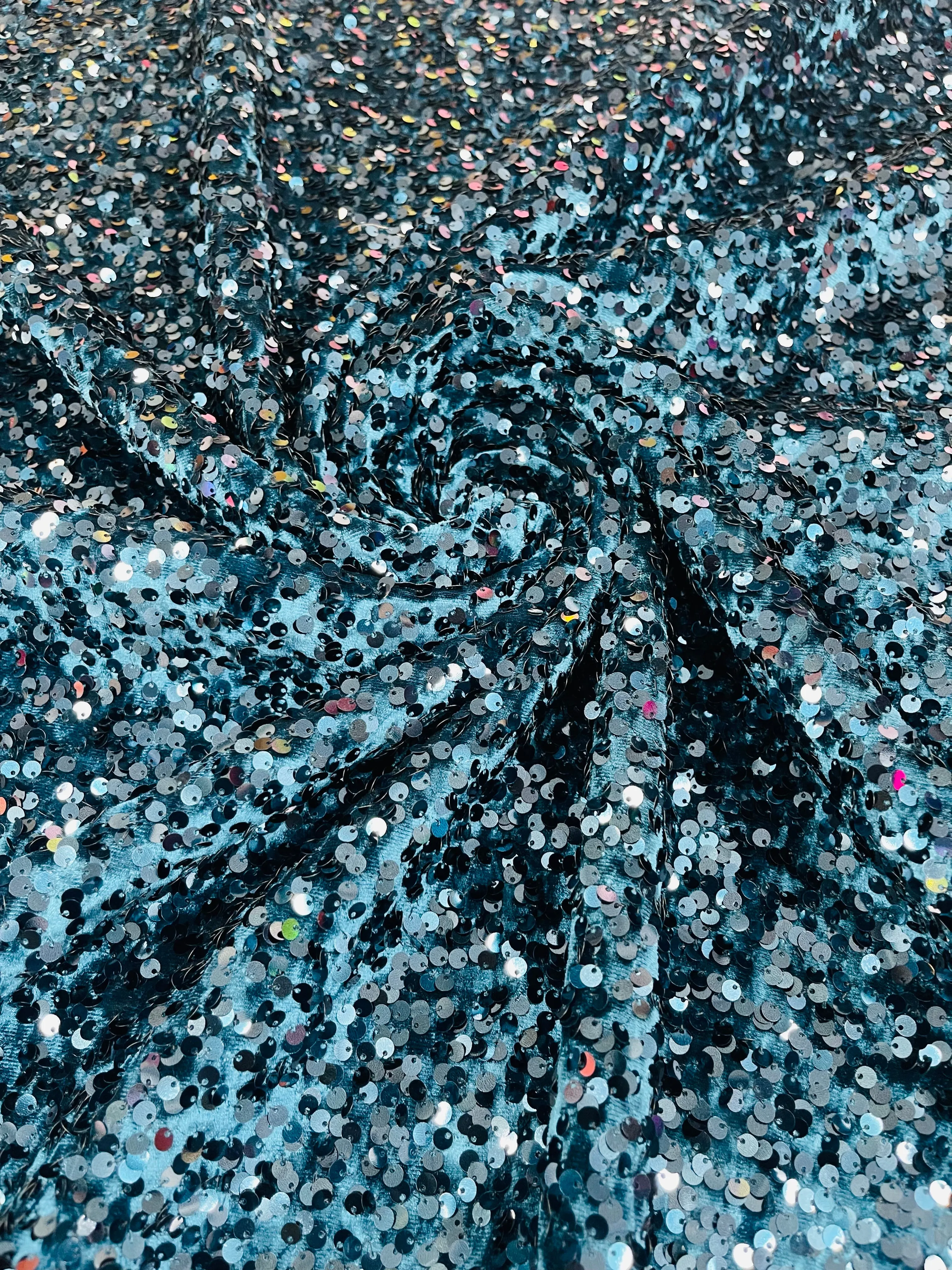 SEQUIN STRETCH VELVET (By The Yard)