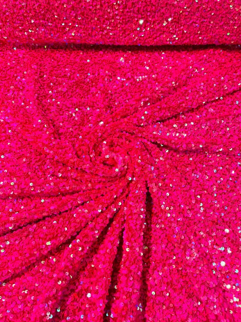 SEQUIN STRETCH VELVET (By The Yard)