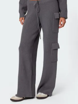 SGW - Charcoal Grey Double Pocket Wide Leg Cargo Trouser