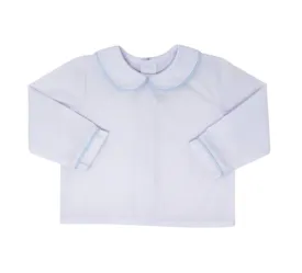 Sibley White/Blue Pique LS Shirt