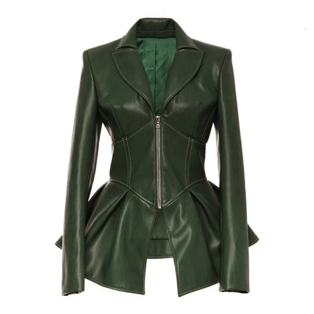 Summer's Time High Waist PU Leather Jacket
