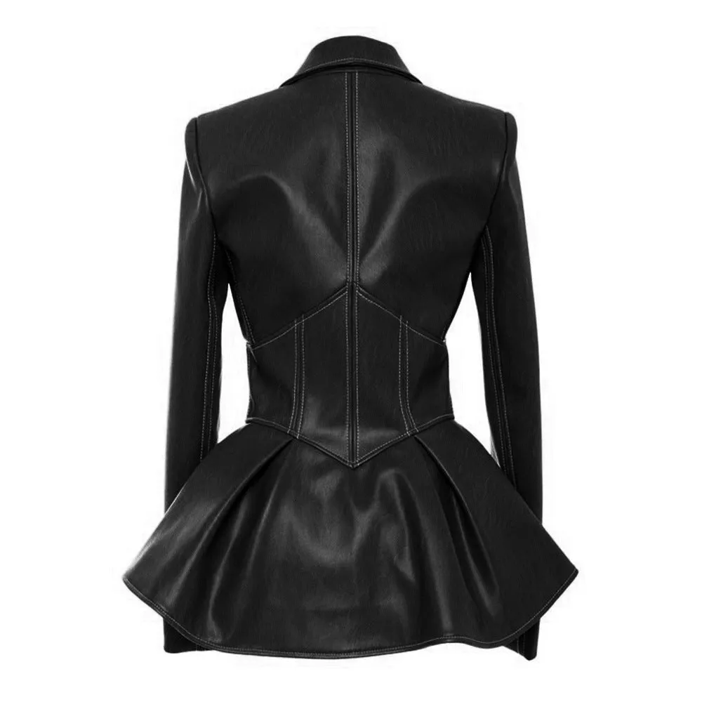 Summer's Time High Waist PU Leather Jacket