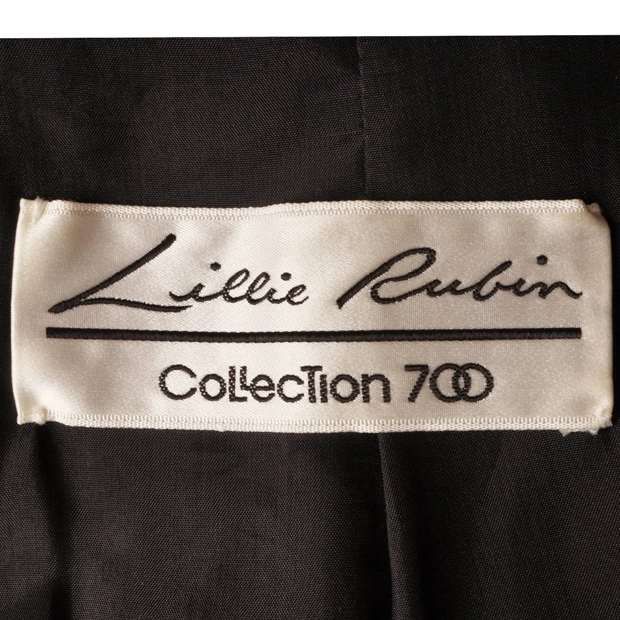 Vintage 1970s Lillie Rubin Black Velvet Evening Gown Dress Collection 700 Size M