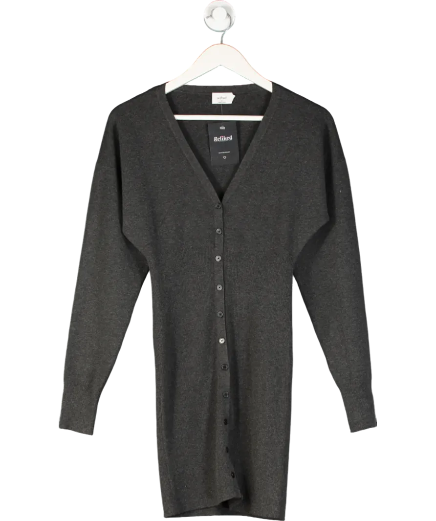 Wilfred Grey Orla Knit Cardigan Sweater Dress UK S
