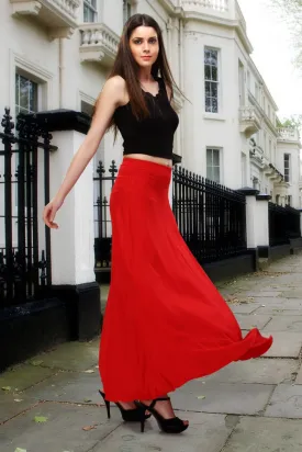WOMEN'S CLASSICAL FLARED LONG MAXI SKIRT