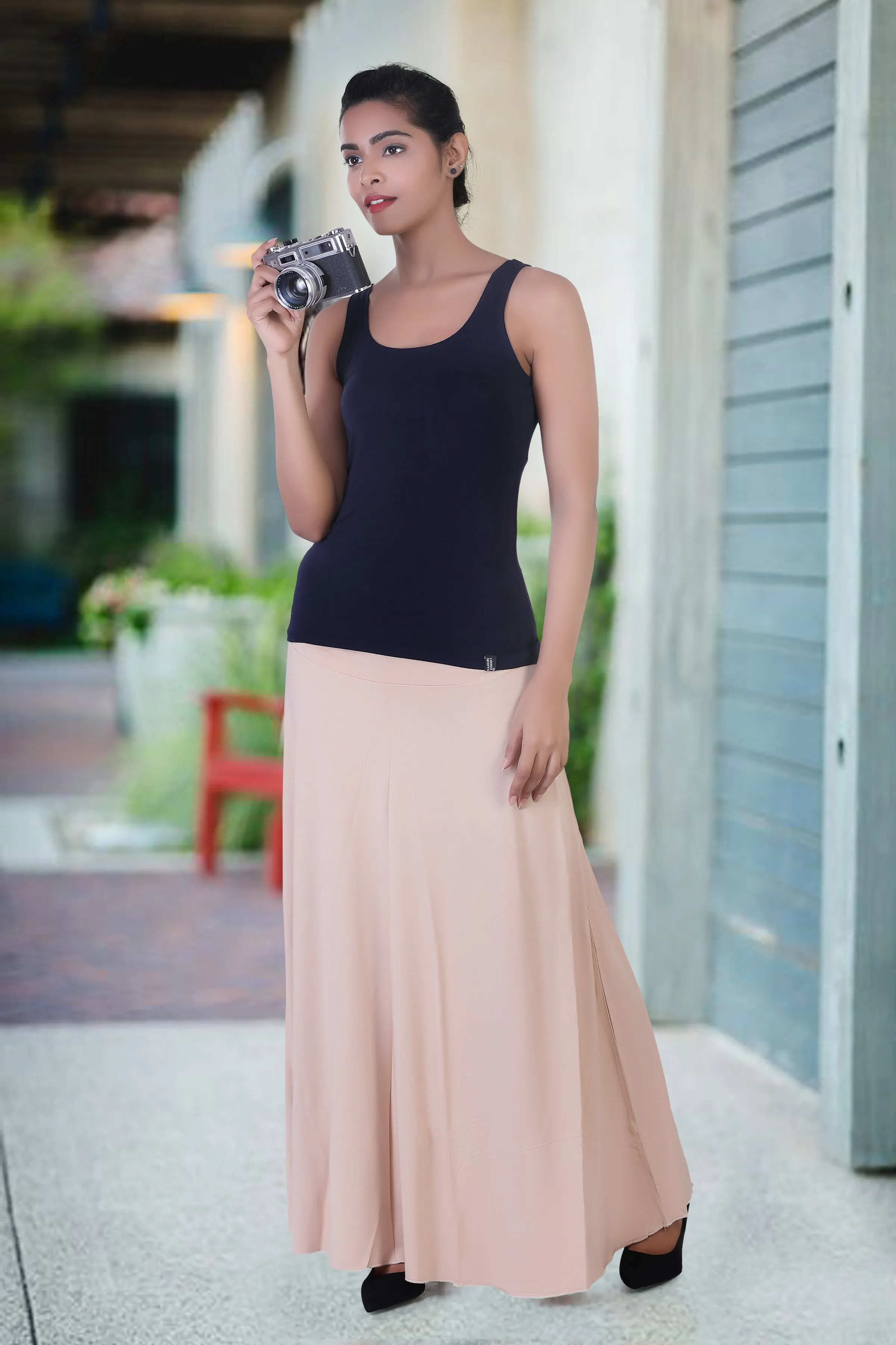 WOMEN'S CLASSICAL FLARED LONG MAXI SKIRT