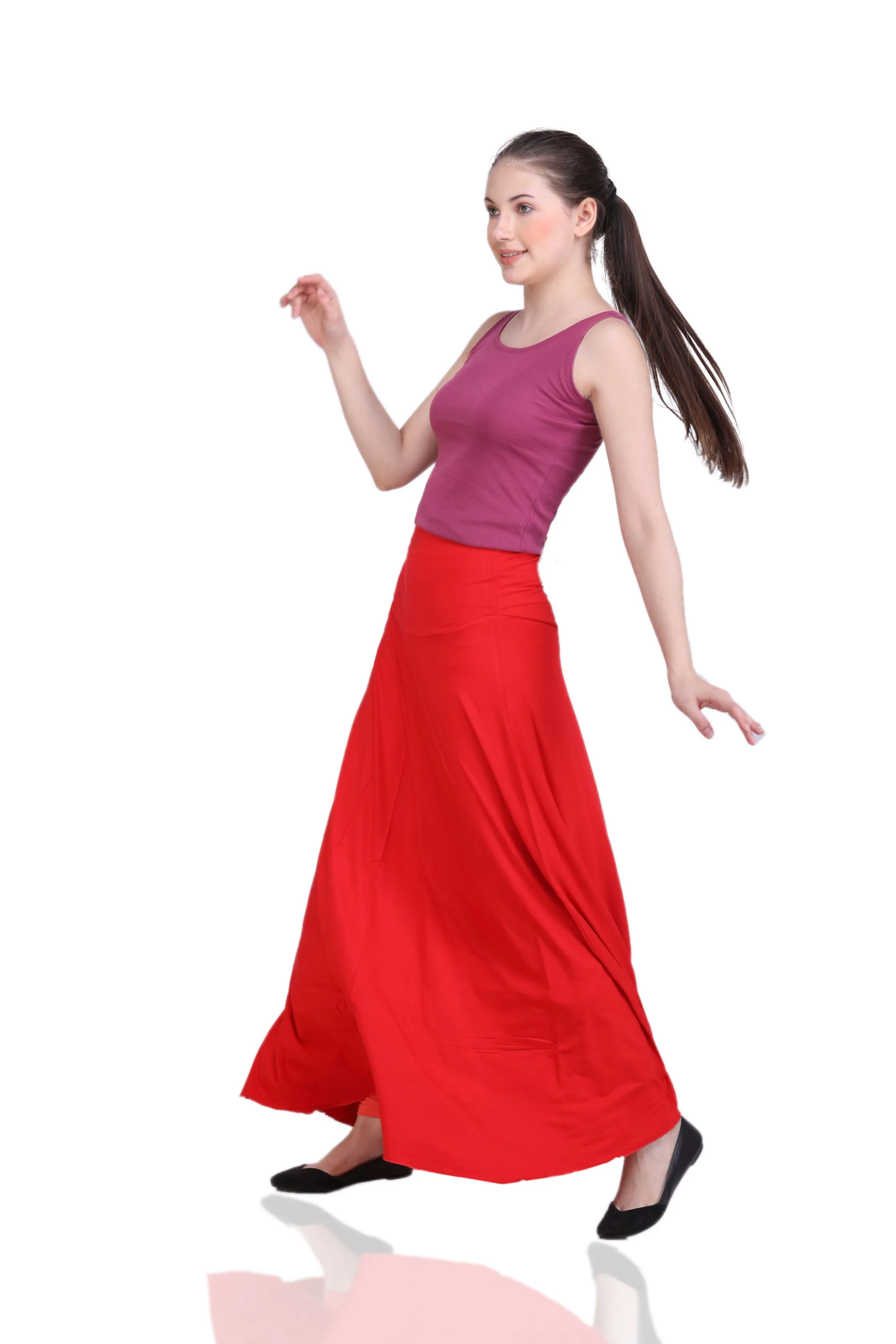 WOMEN'S CLASSICAL FLARED LONG MAXI SKIRT