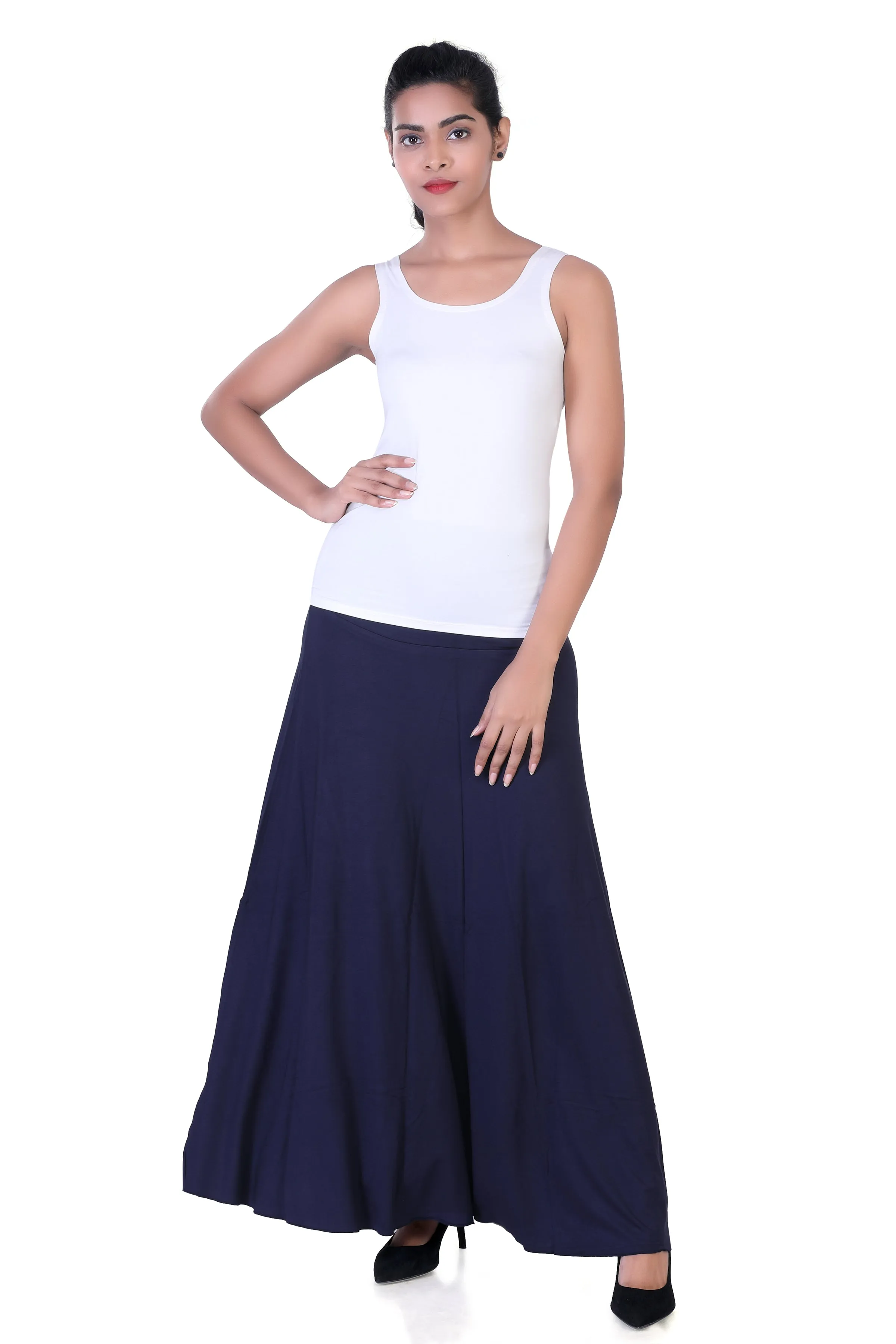 WOMEN'S CLASSICAL FLARED LONG MAXI SKIRT