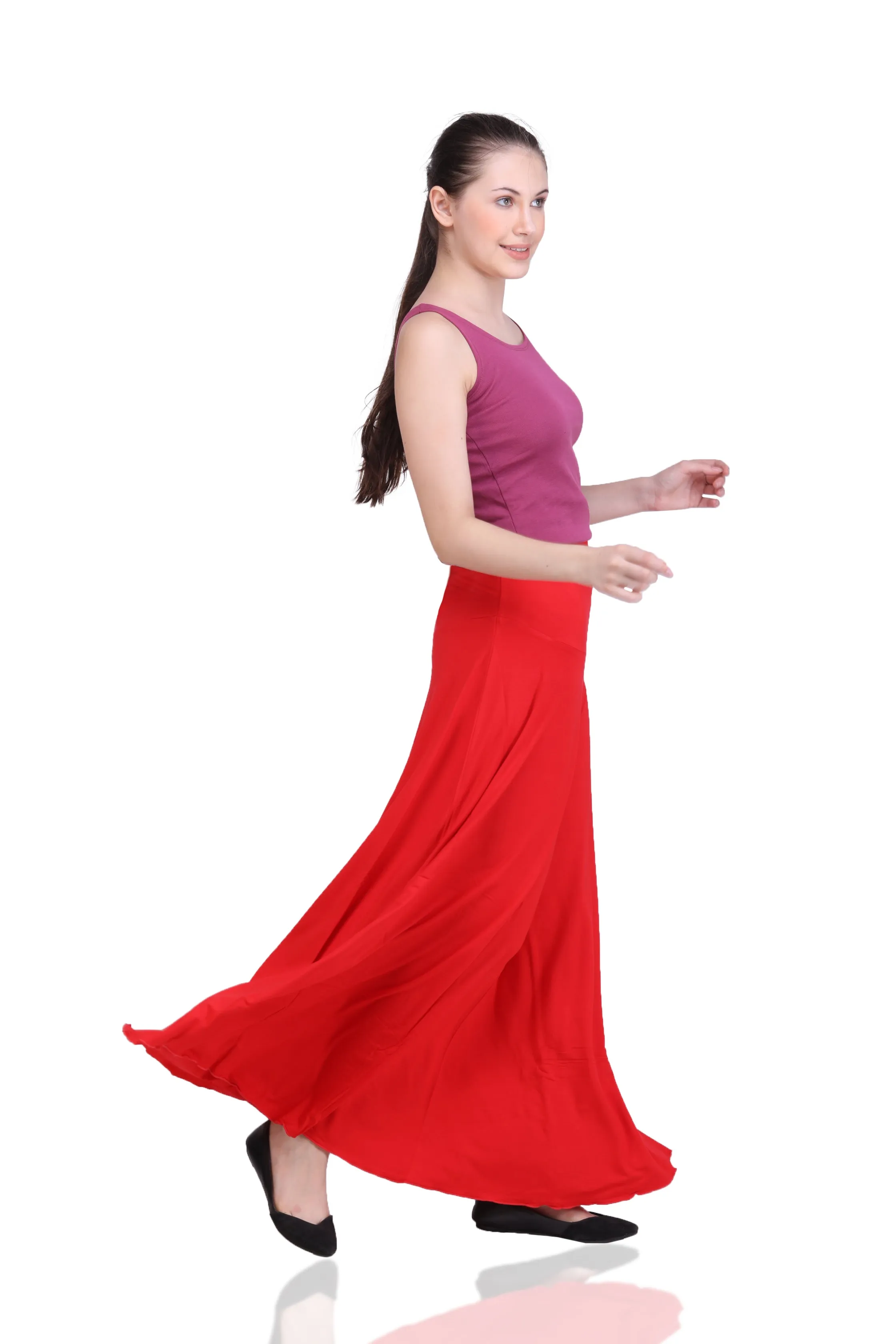 WOMEN'S CLASSICAL FLARED LONG MAXI SKIRT