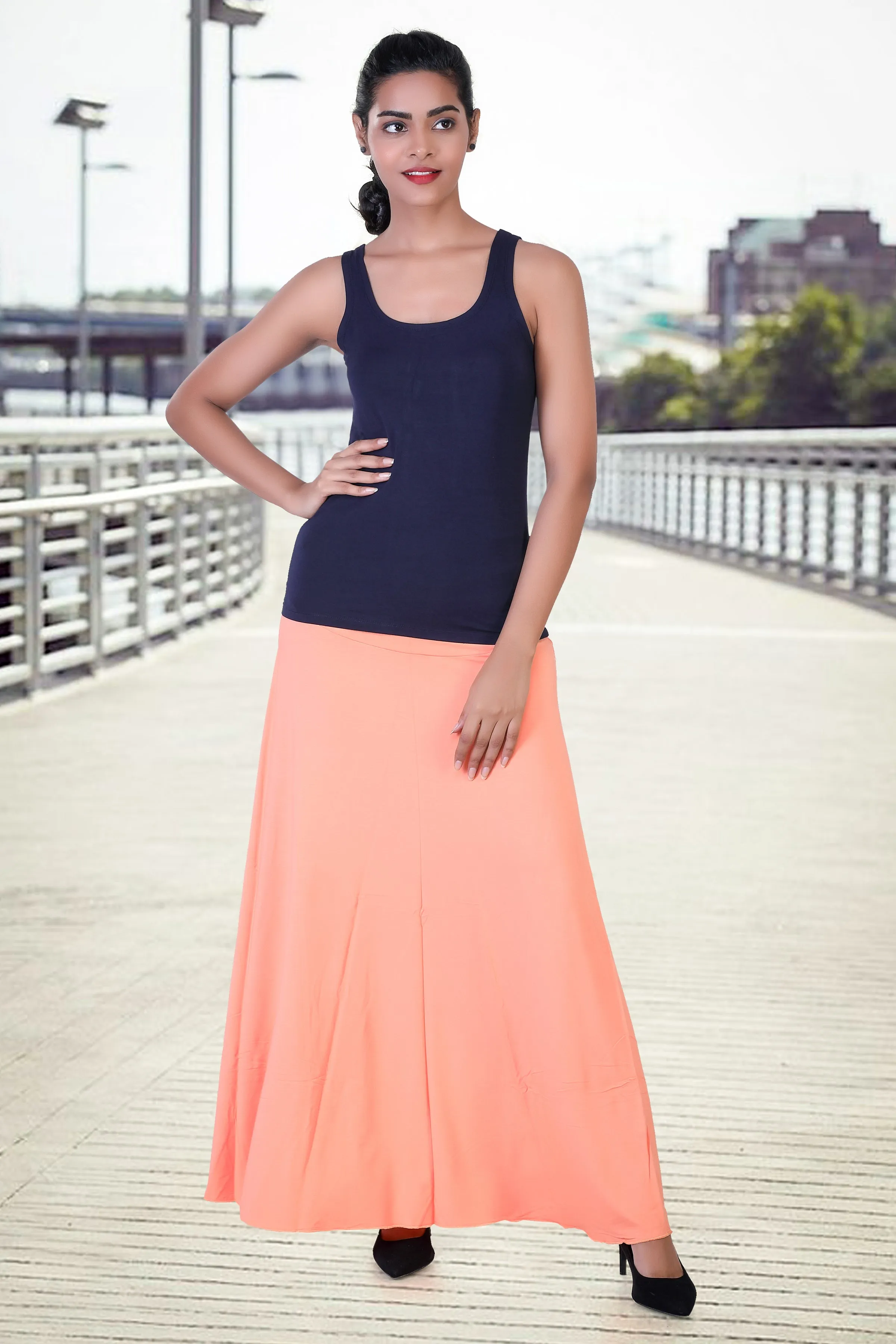 WOMEN'S CLASSICAL FLARED LONG MAXI SKIRT