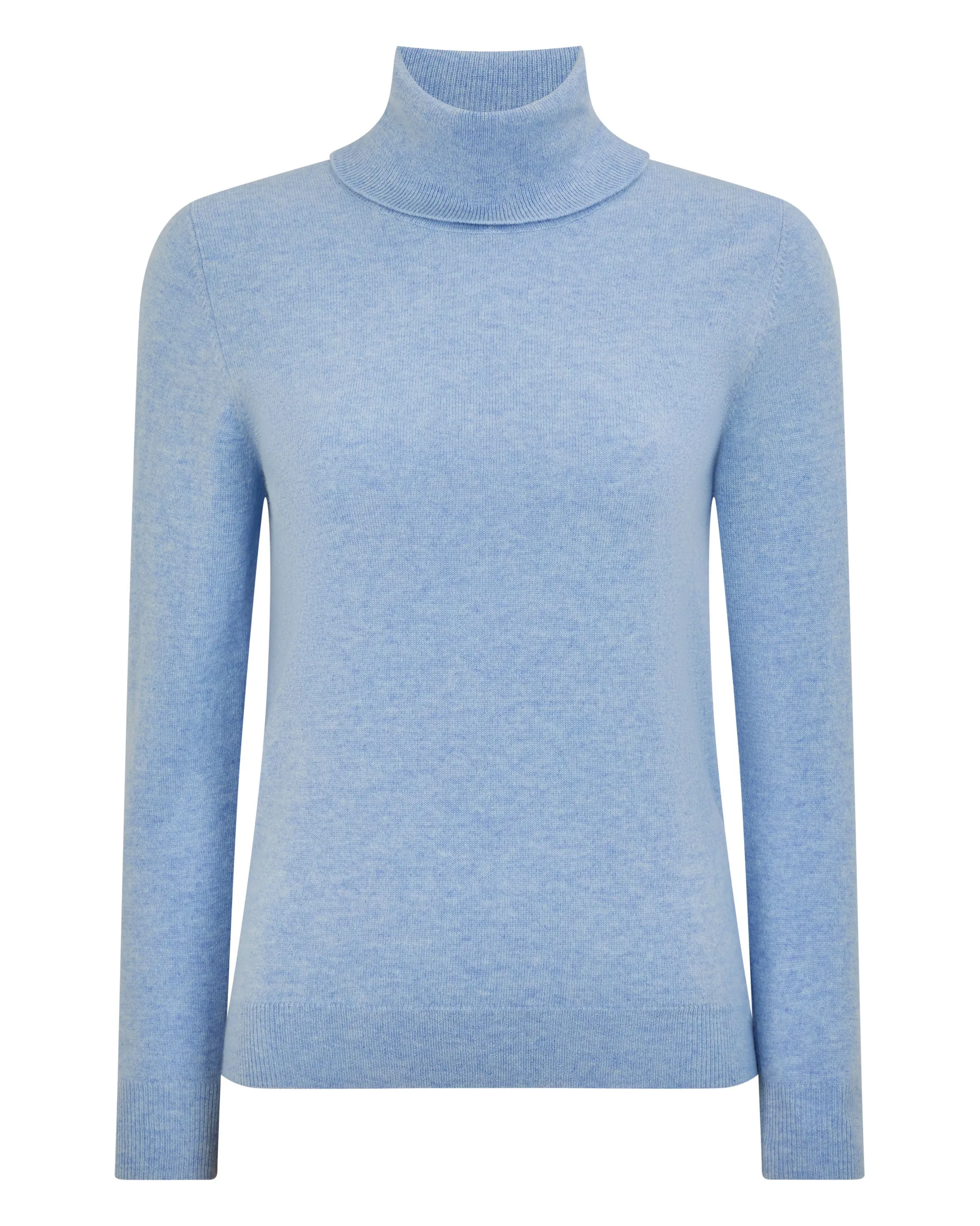 Women's Luna Roll Neck Cashmere Jumper Cornflower Blue