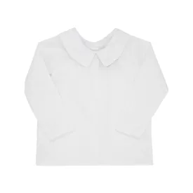Worth Avenue White Peter Pan Collar Shirt - Pima Long Sleeve