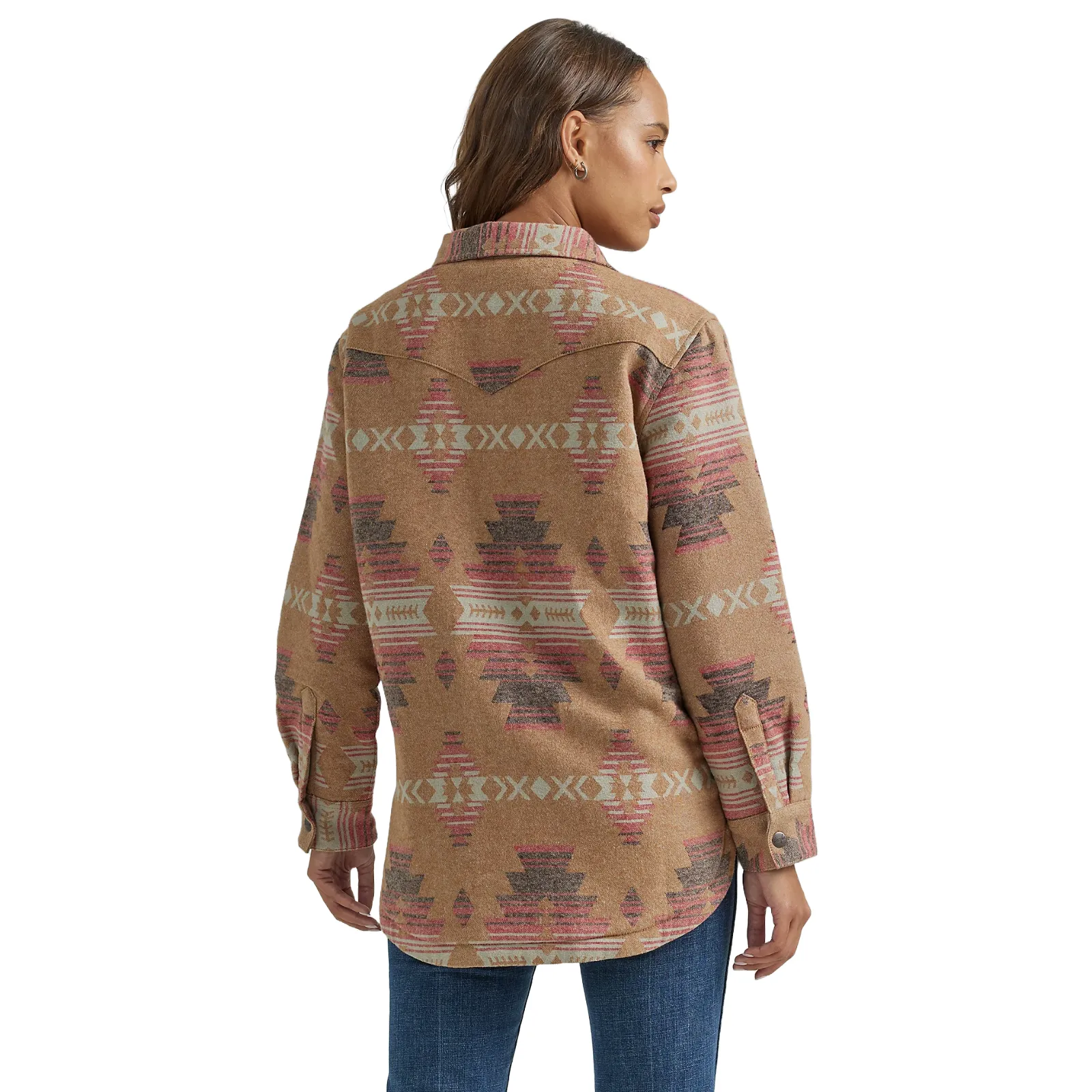 Wrangler Ladies Southwestern Doe Stripe Shacket 112353134