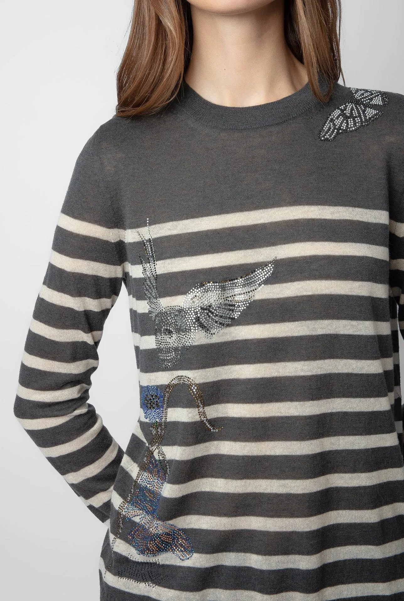 Zadig and Voltaire Source Diamante Cashmere Sweater