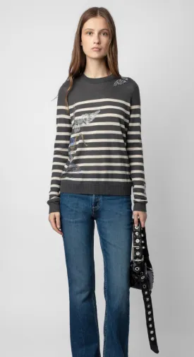 Zadig and Voltaire Source Diamante Cashmere Sweater